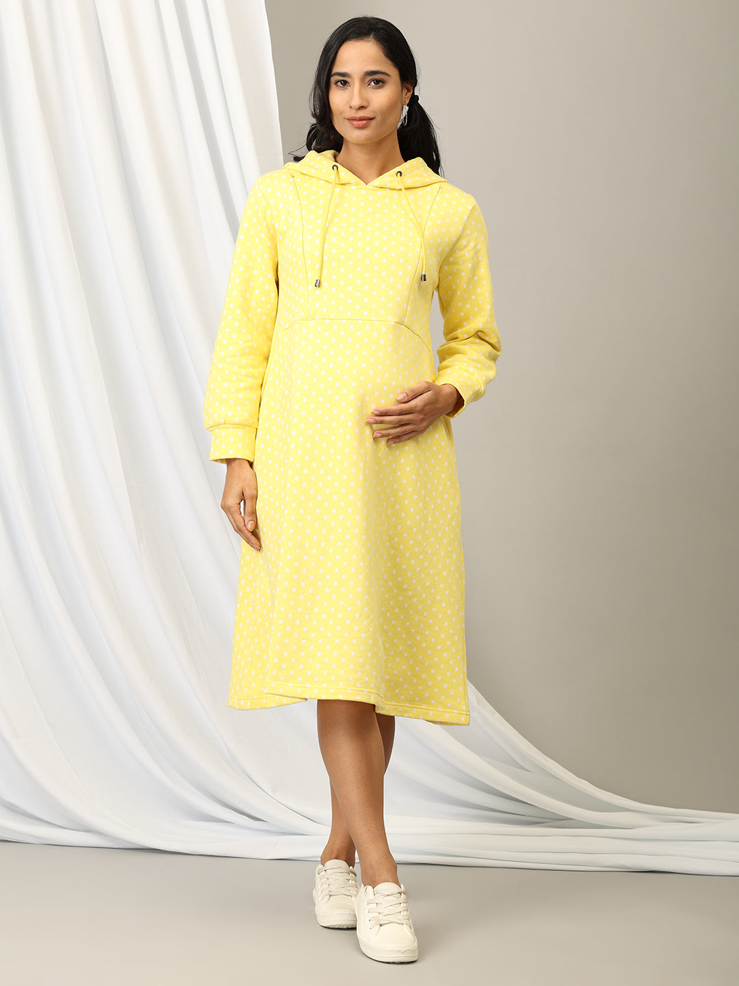 Dots & Giggles Maternity and Nursing Hoodie Dress