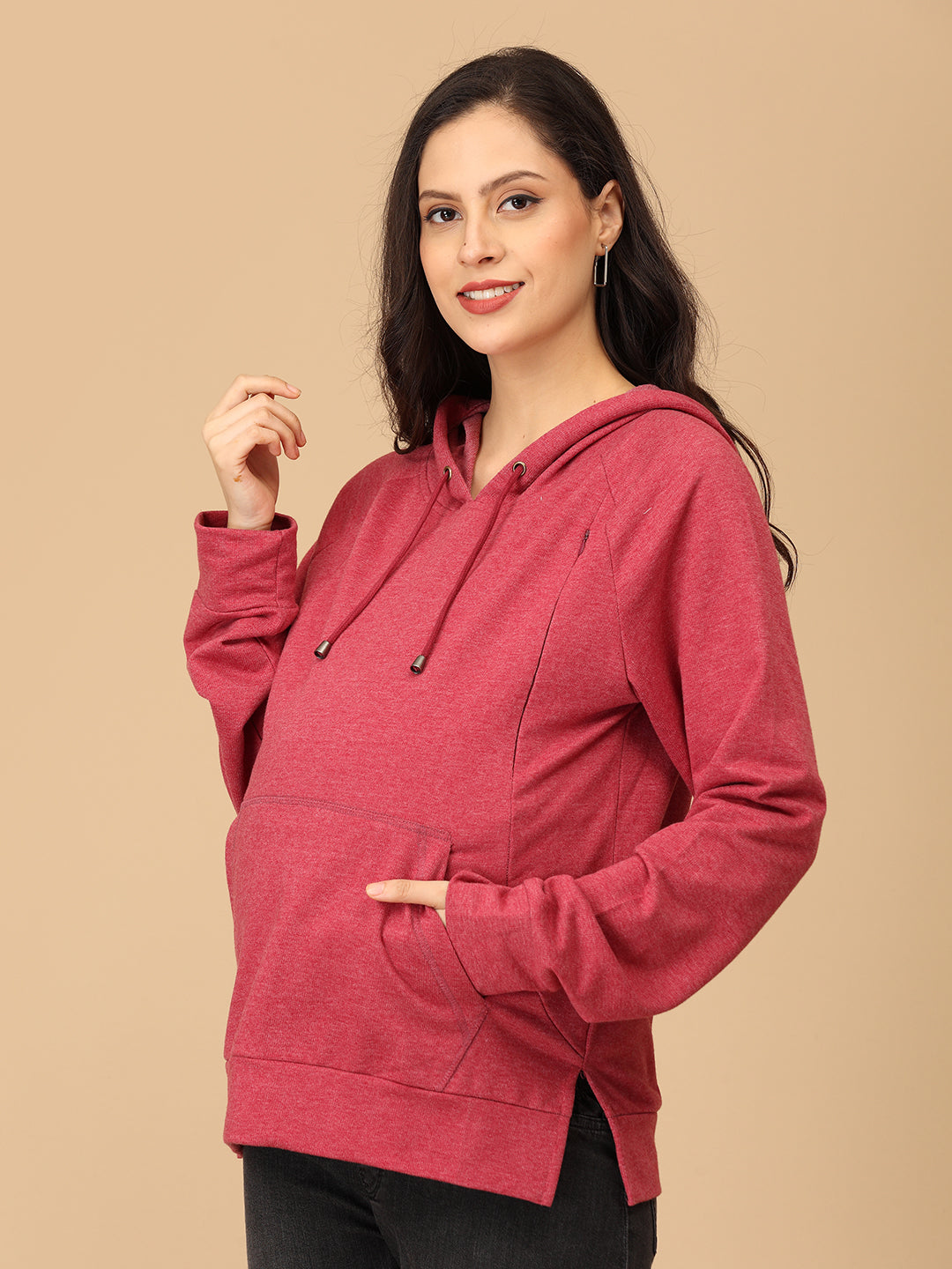 Dusty Snug Maternity and Nursing Sweatshirt Hoodie