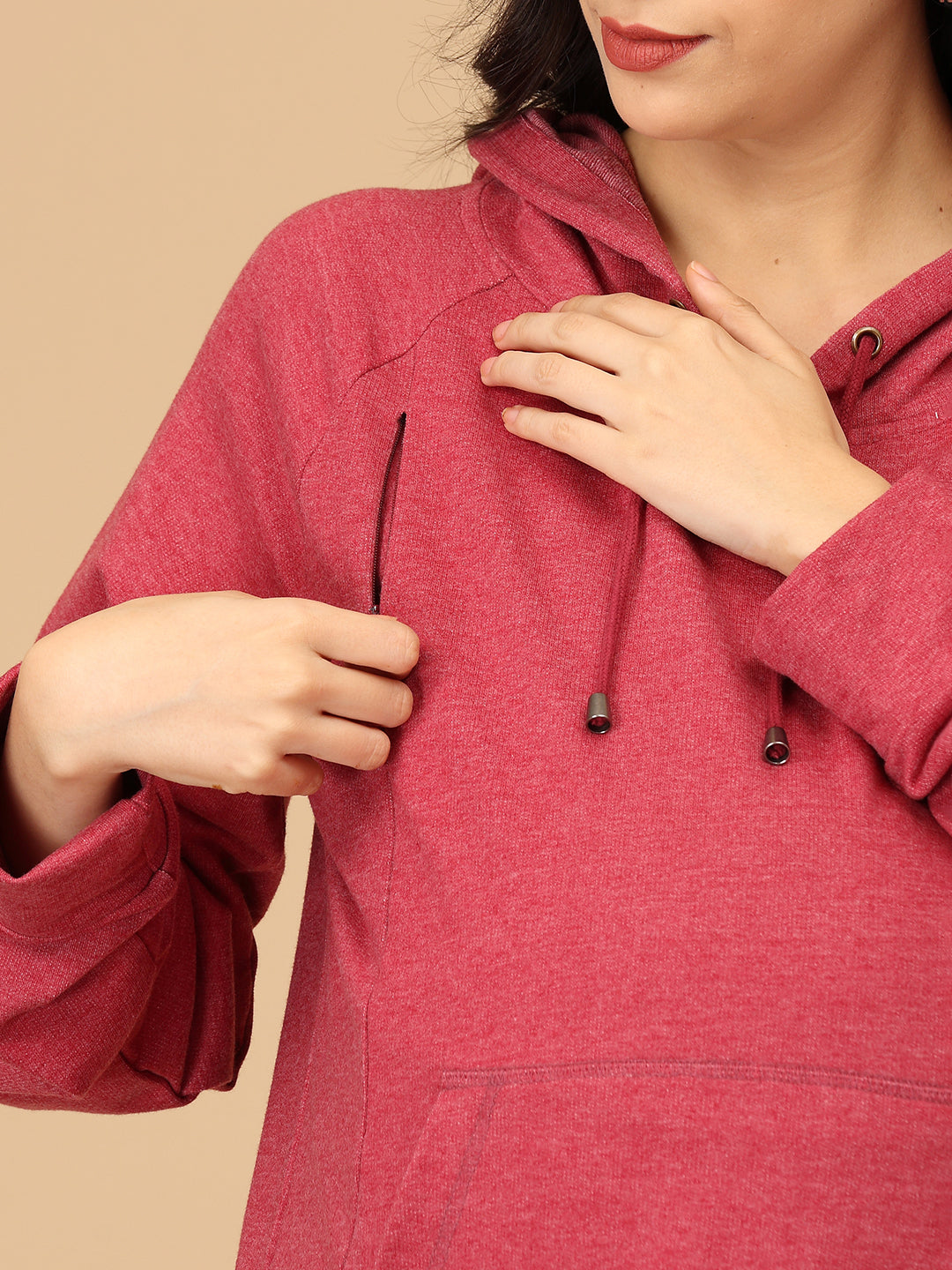 Dusty Snug Maternity and Nursing Sweatshirt Hoodie