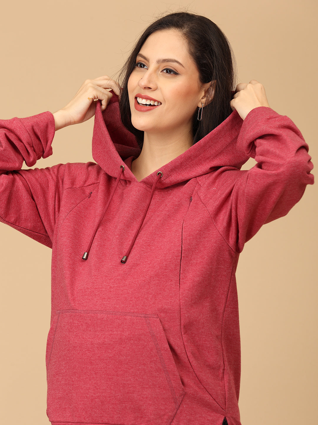 Dusty Snug Maternity and Nursing Sweatshirt Hoodie