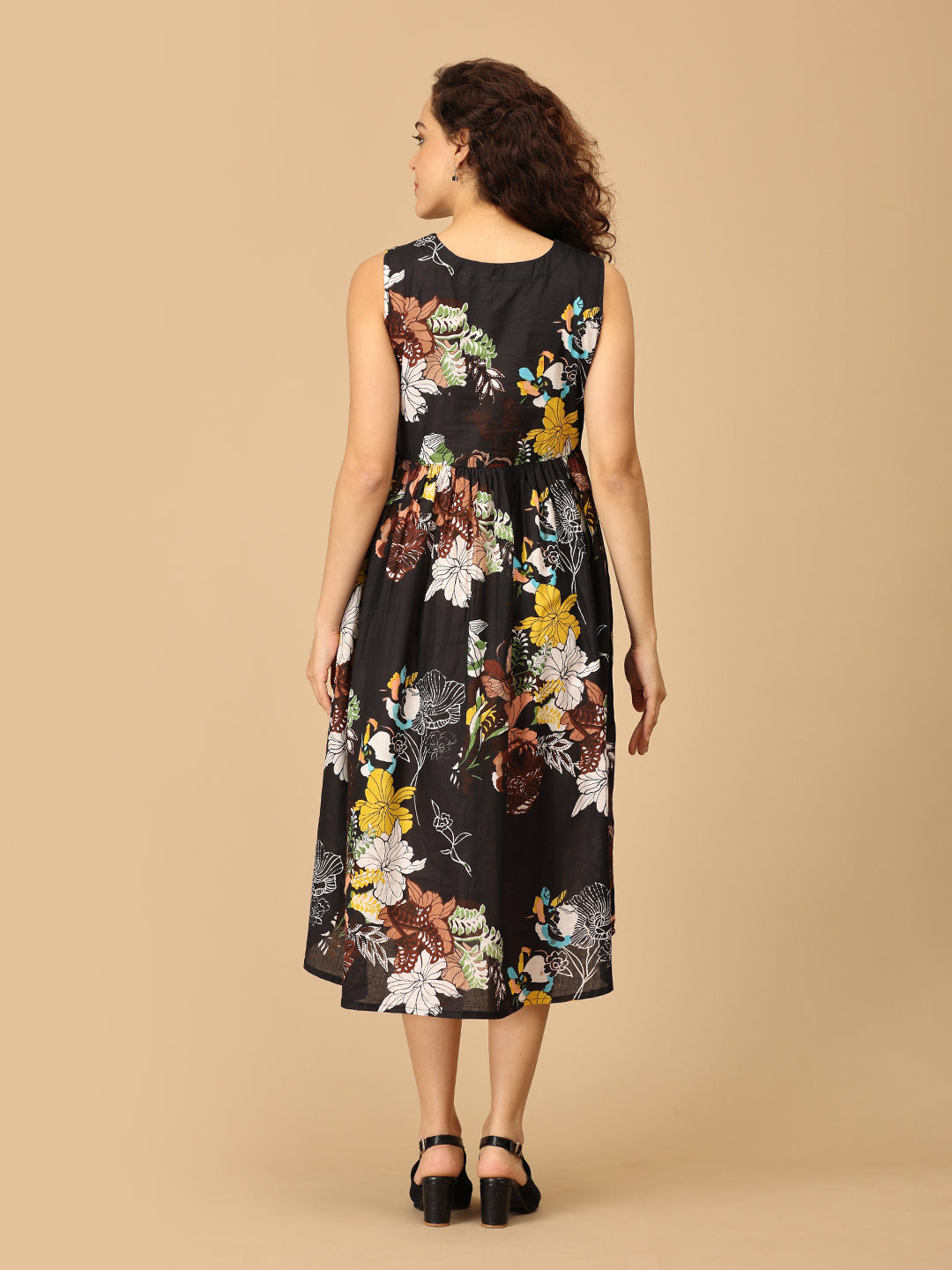 Ebon Bloom Maternity and Nursing Dress