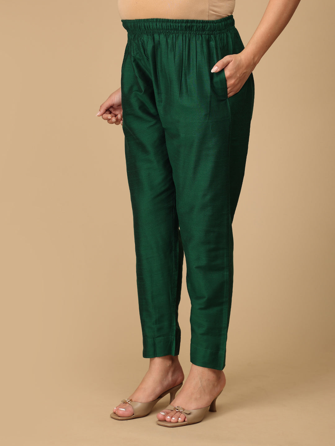 Eden Green Embroidered Maternity Silk Kurta Set with Nursing
