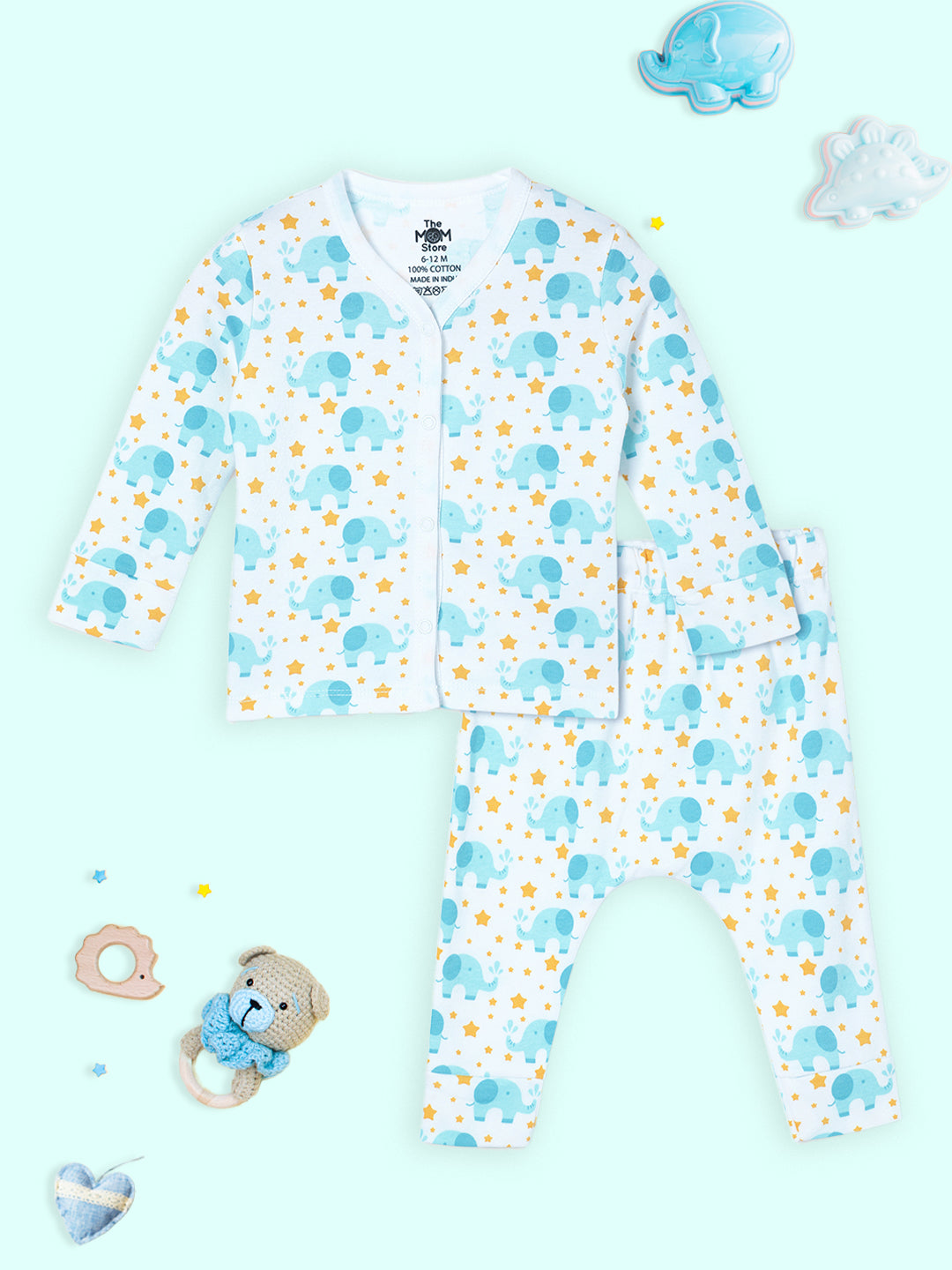 Elephantastic Newborn and Infant Pajama Set