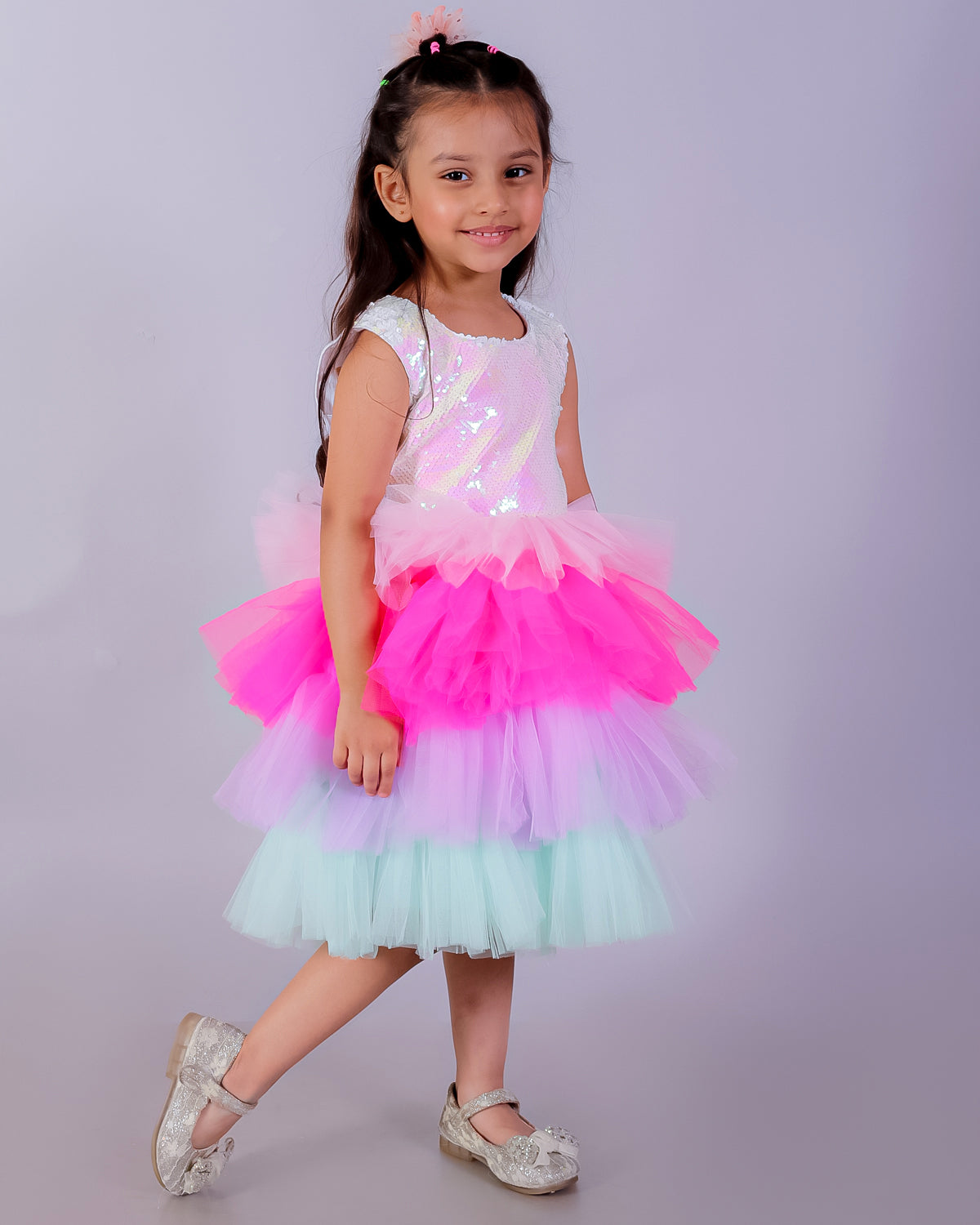 Enchanted Rainbow Girls Tulle Dress