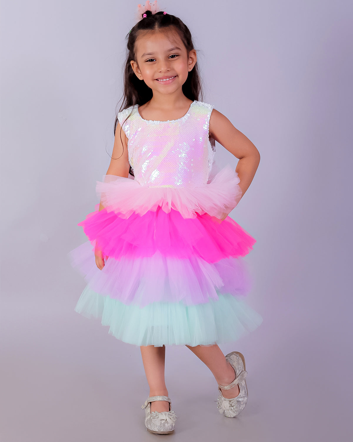 Enchanted Rainbow Girls Tulle Dress