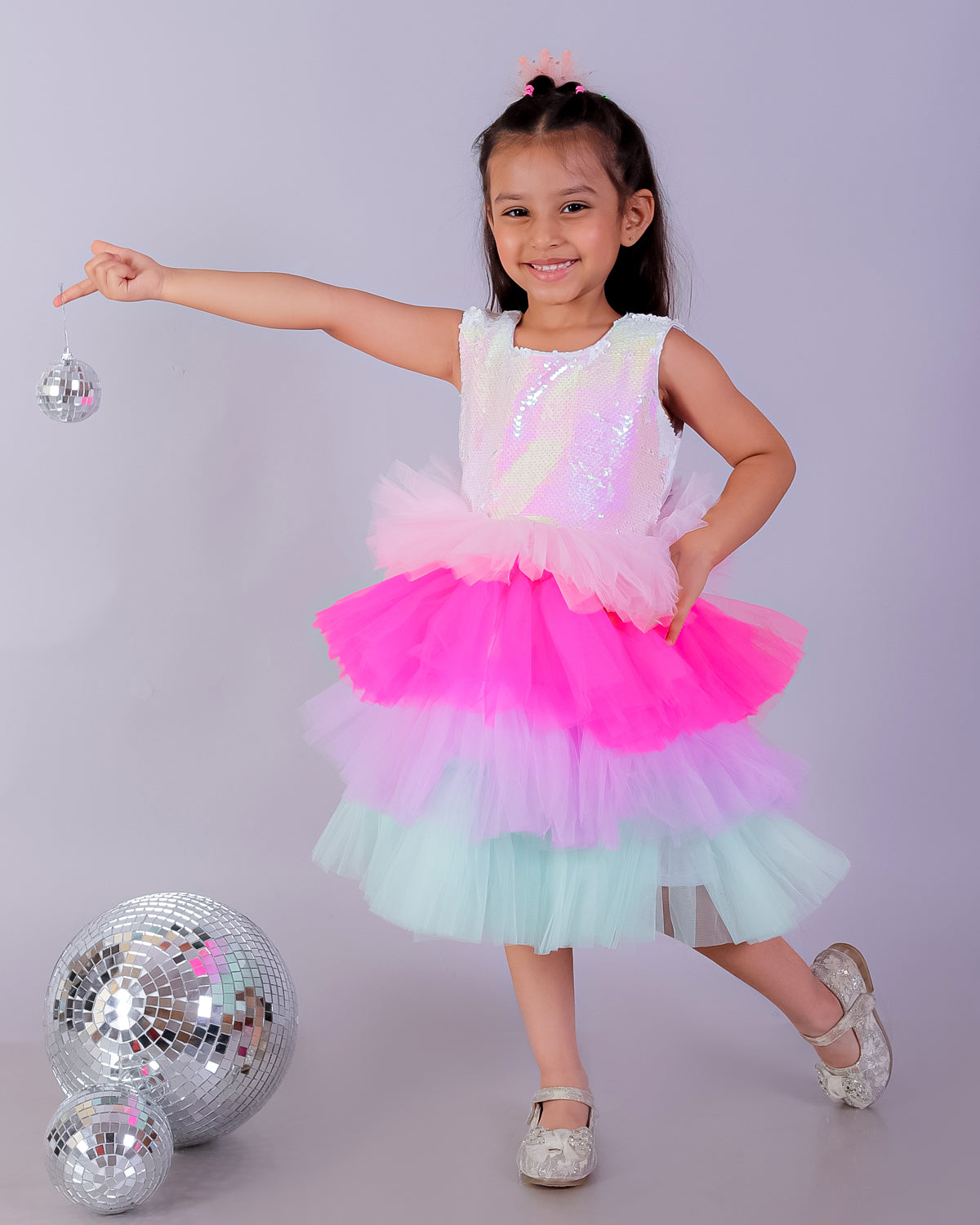 Enchanted Rainbow Girls Tulle Dress