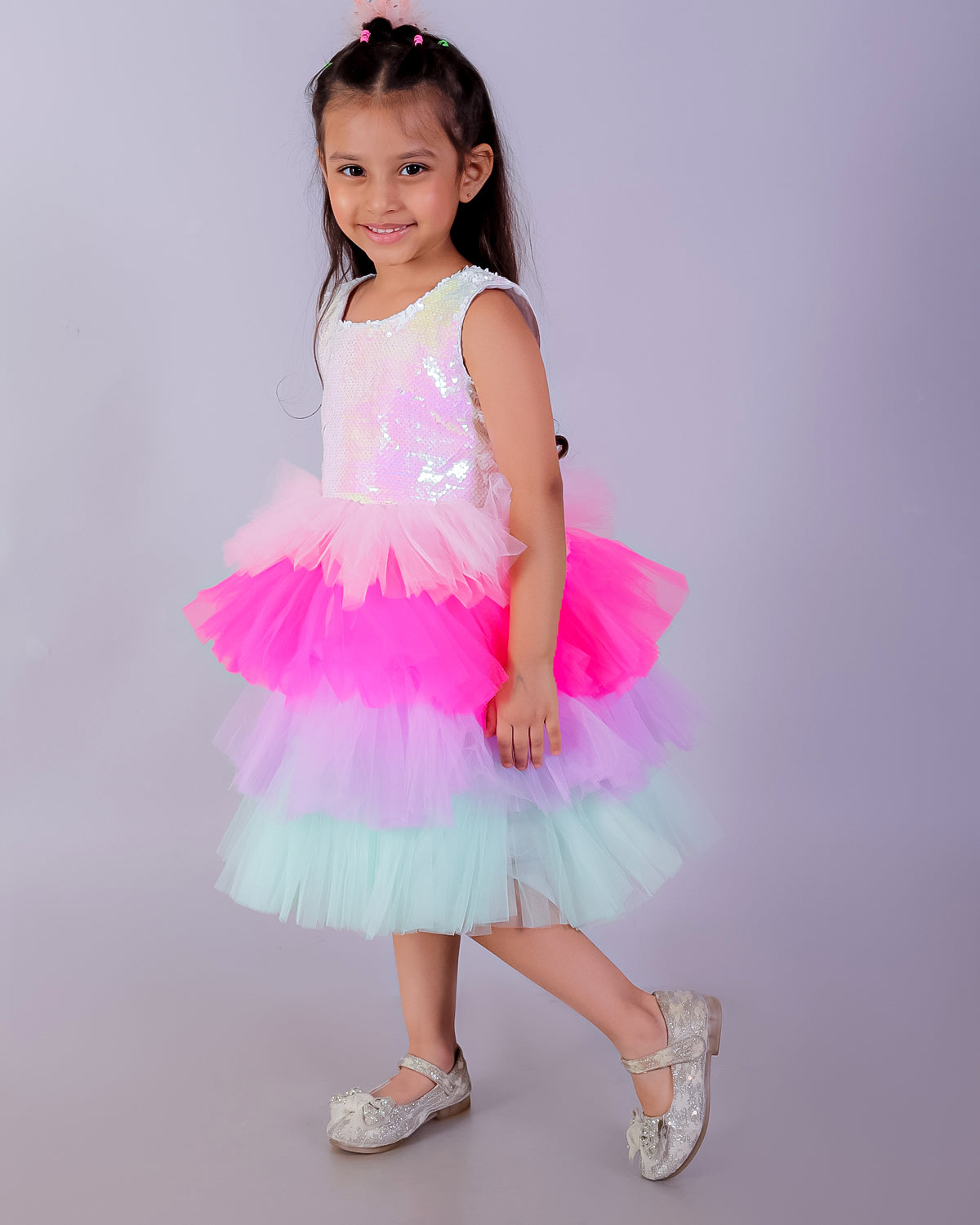 Enchanted Rainbow Girls Tulle Dress