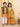 Ethnic Set-Marigold Mosaic Girls Anarkali Sharara Set with Boys Jacket And Kurta Pajama Set