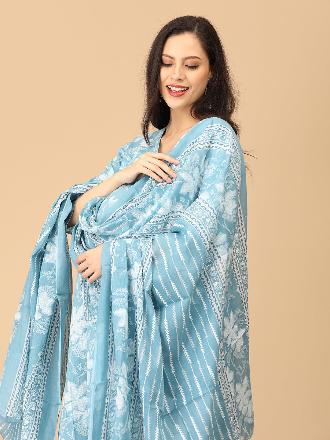 Faded Fine Maternity and Nursing Kurta Set With Dupatta