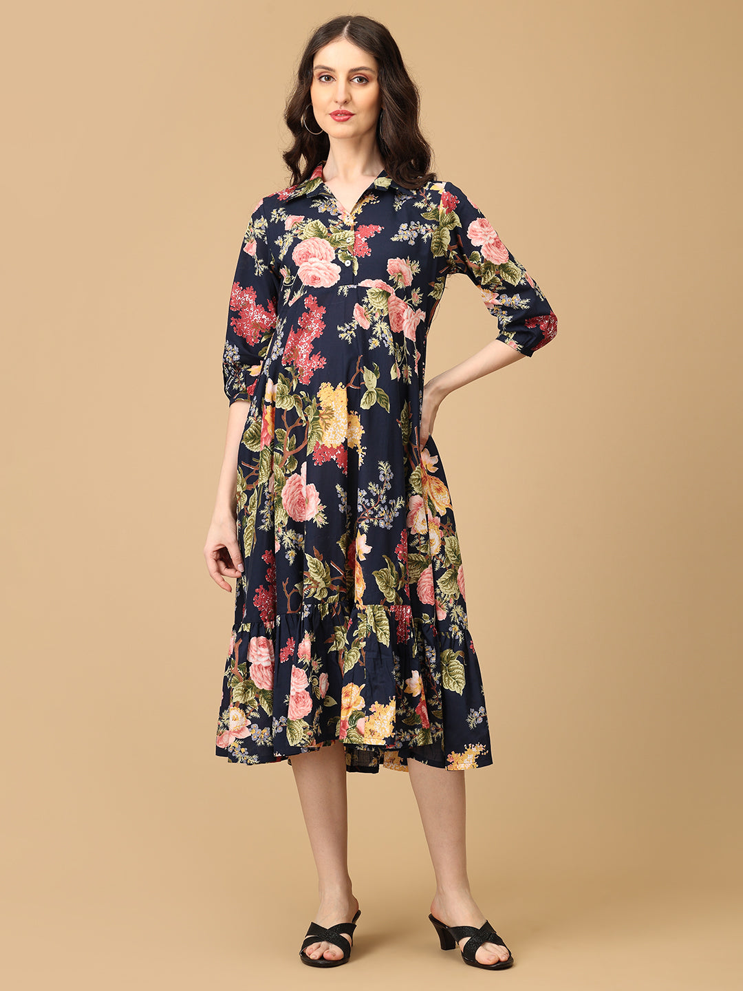 Fleur de Sombre Maternity and Nursing Dress