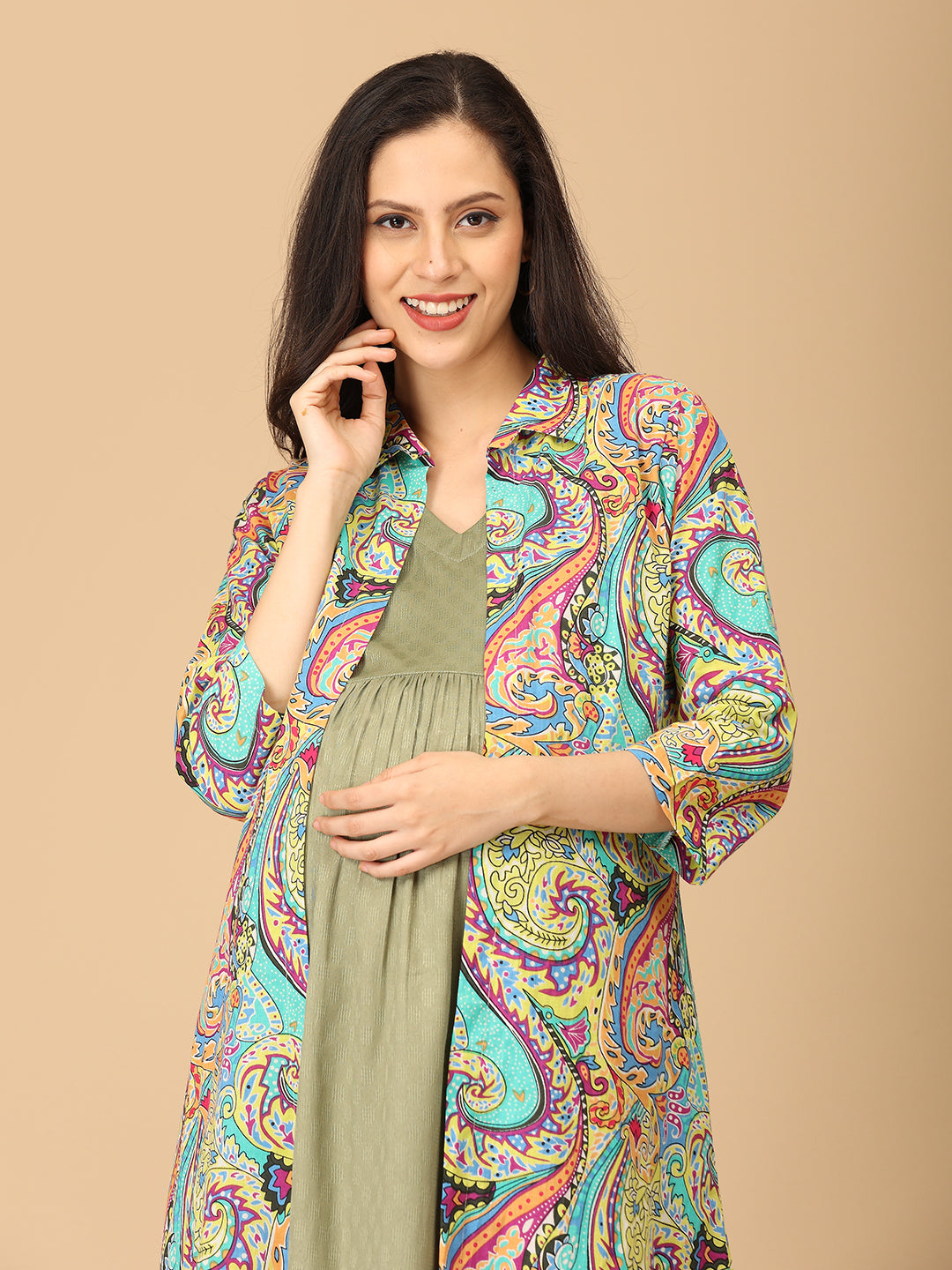Floret Fizz Maternity and Nursing Shacket Dress
