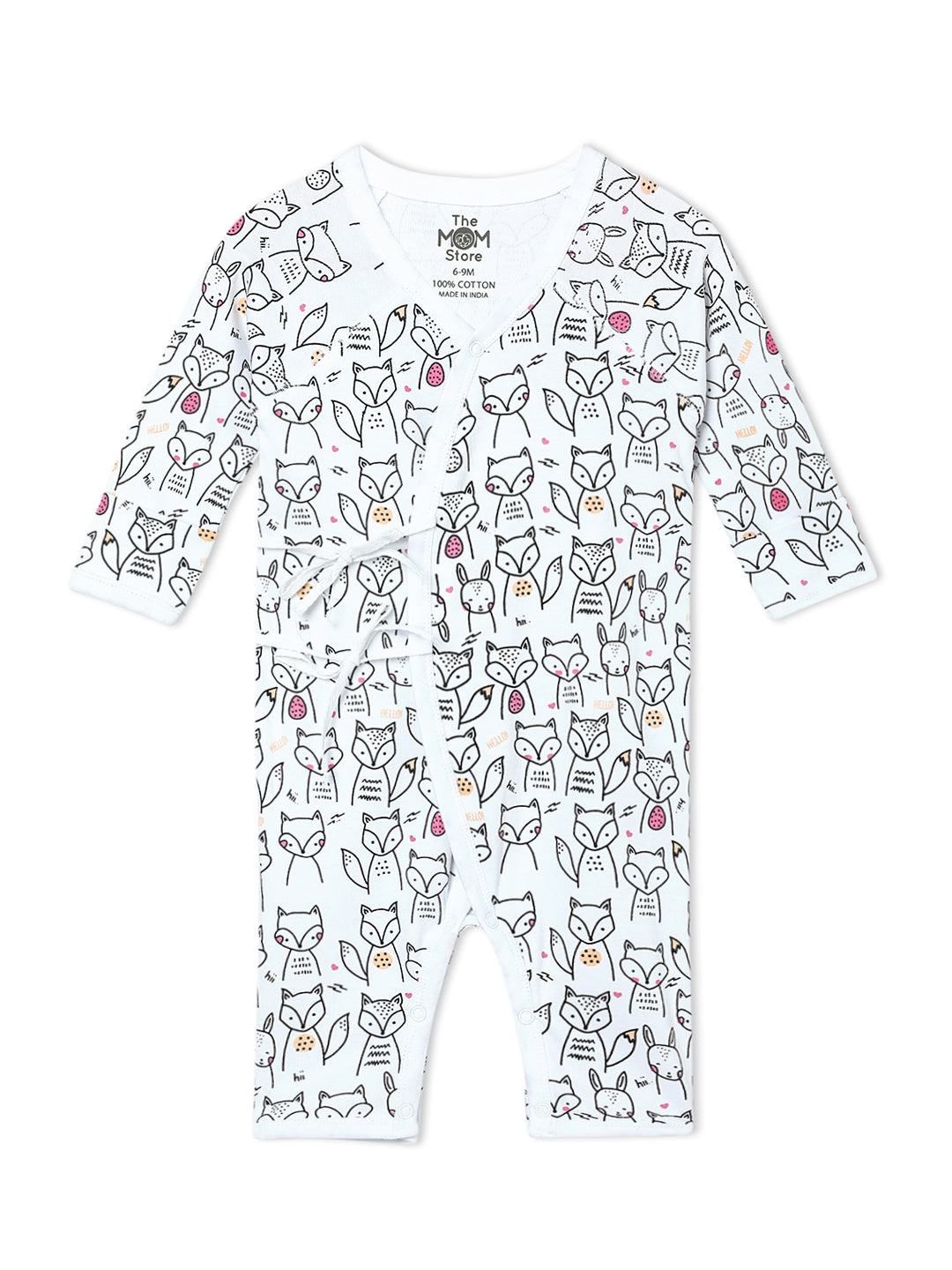 Jabla Style Infant Romper Combo Of 2: Dinos On The Round- Foxier Than The Fox