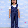 Frilled Girls Jumpsuit Dark Wash