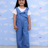 Frilled Girls Jumpsuit Light Wash