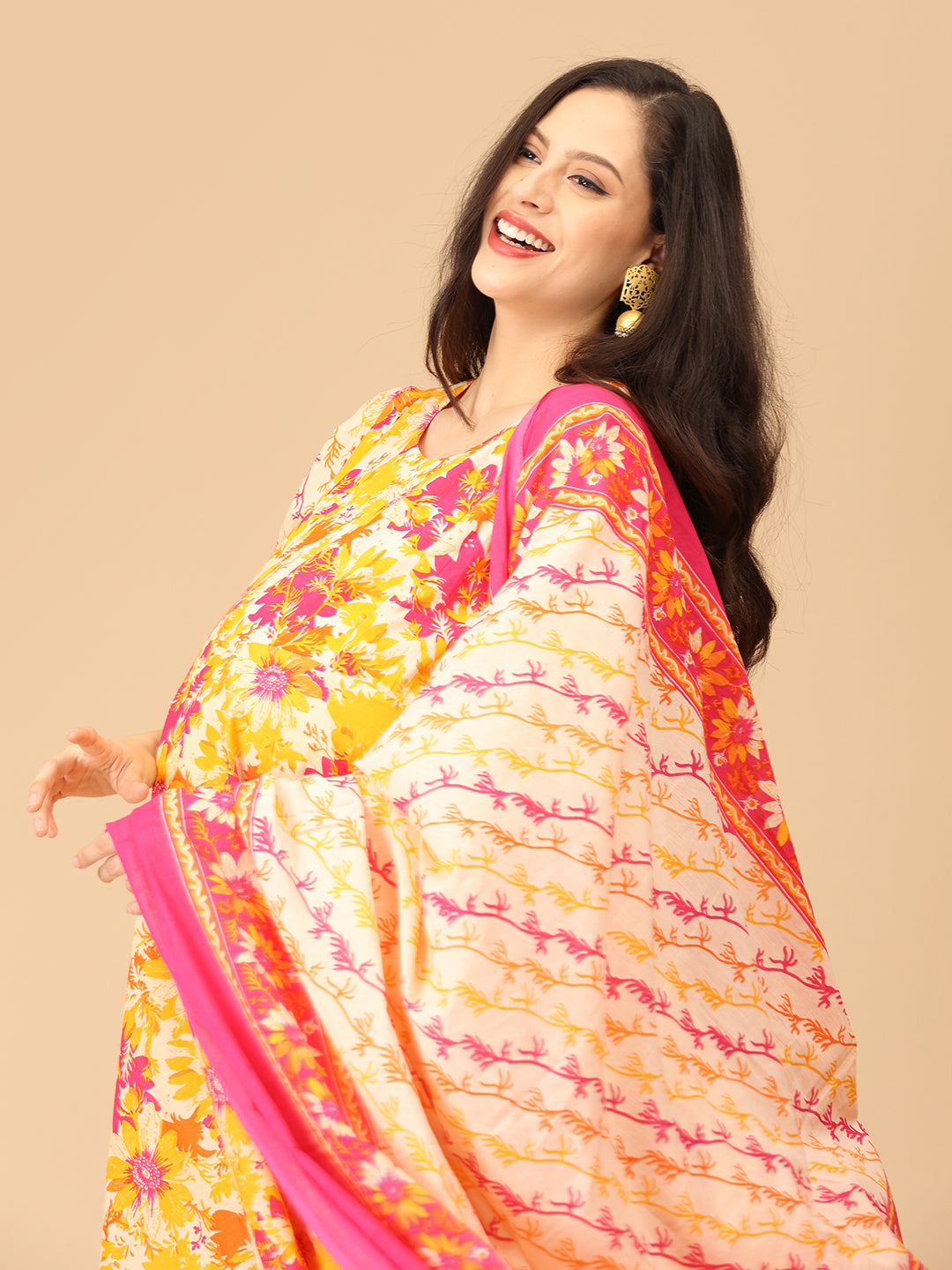 Garden Glow-Up Maternity and Nursing Kurta Set With Dupatta