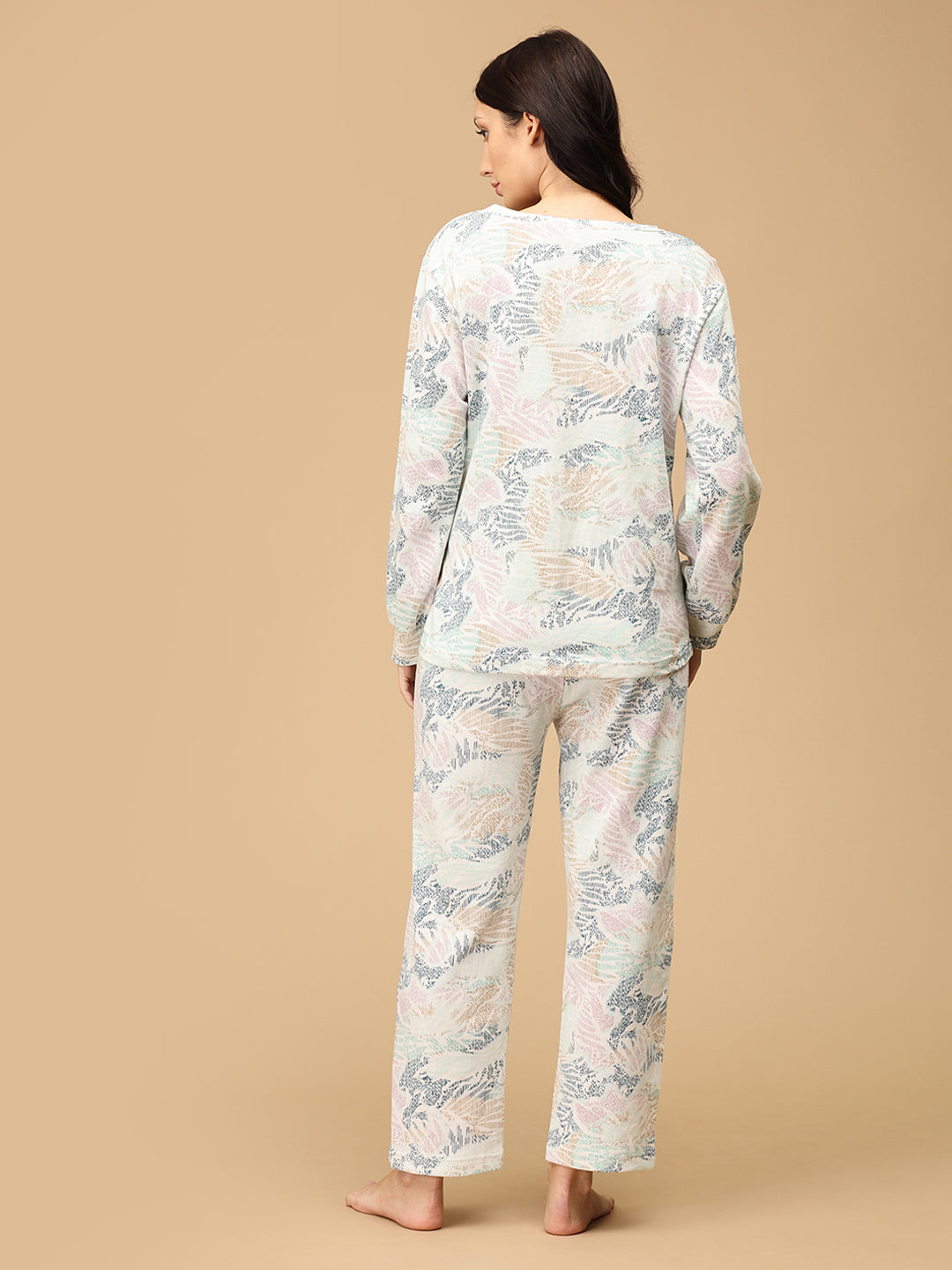 Garden Tropics Maternity and Nursing Sweatshirt Pajama Set