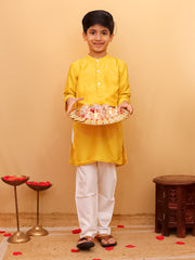 Golden Hour Boys Silk Kurta Pajama Set