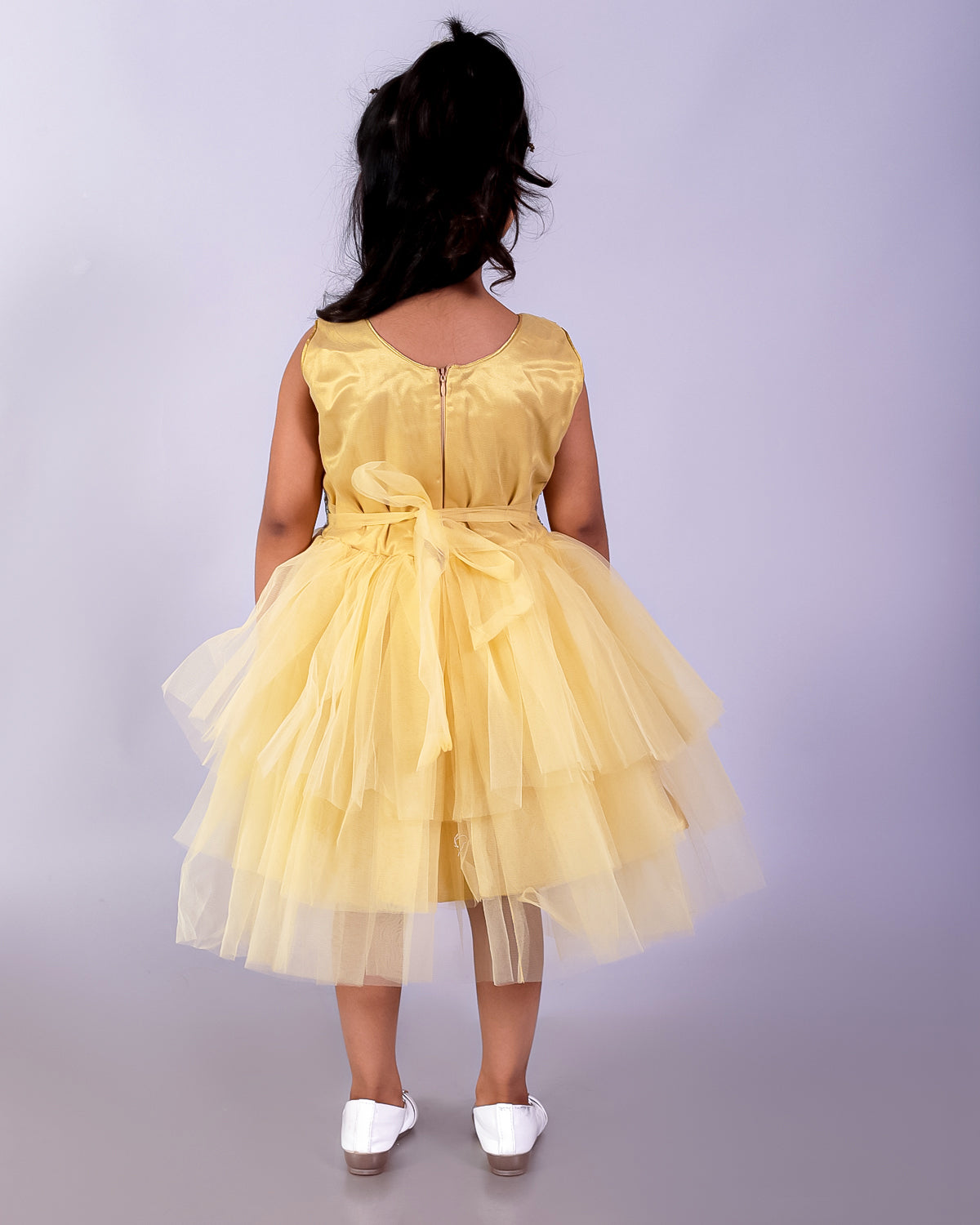 Golden Starlight Girls Tulle Dress