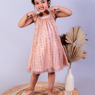 Golden Sunset Splendor Girls Casual Dress