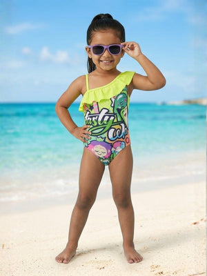 Graffiti Glam Girls Swimsuit - The Mom Store