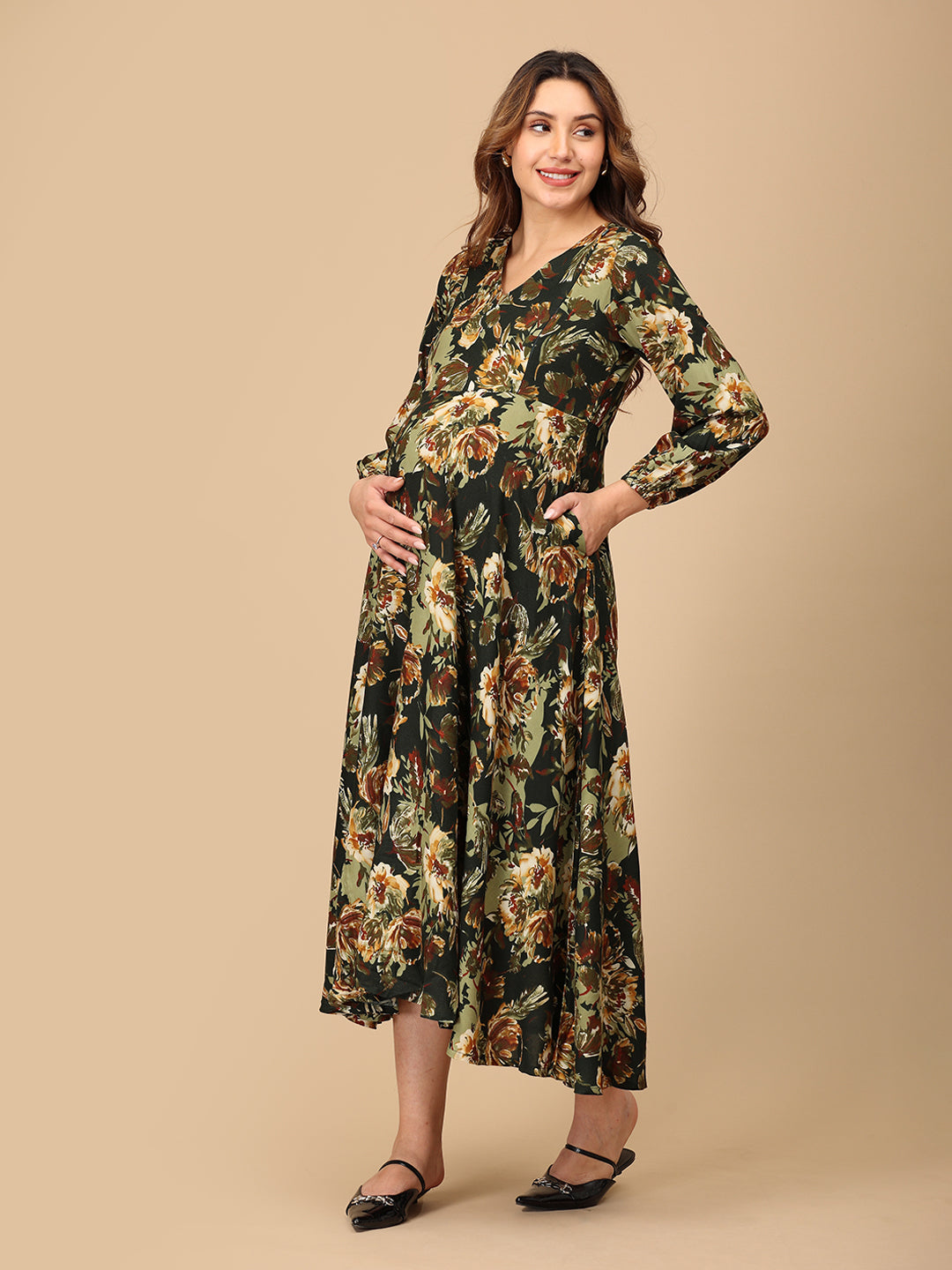 Grassy Gal Maternity and Nursing Maxi Dress