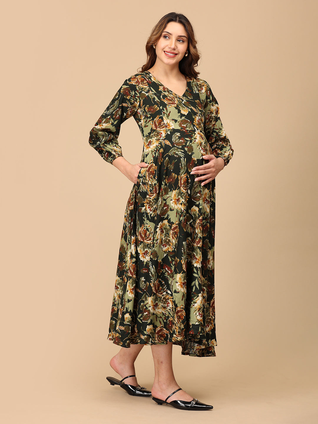 Grassy Gal Maternity and Nursing Maxi Dress