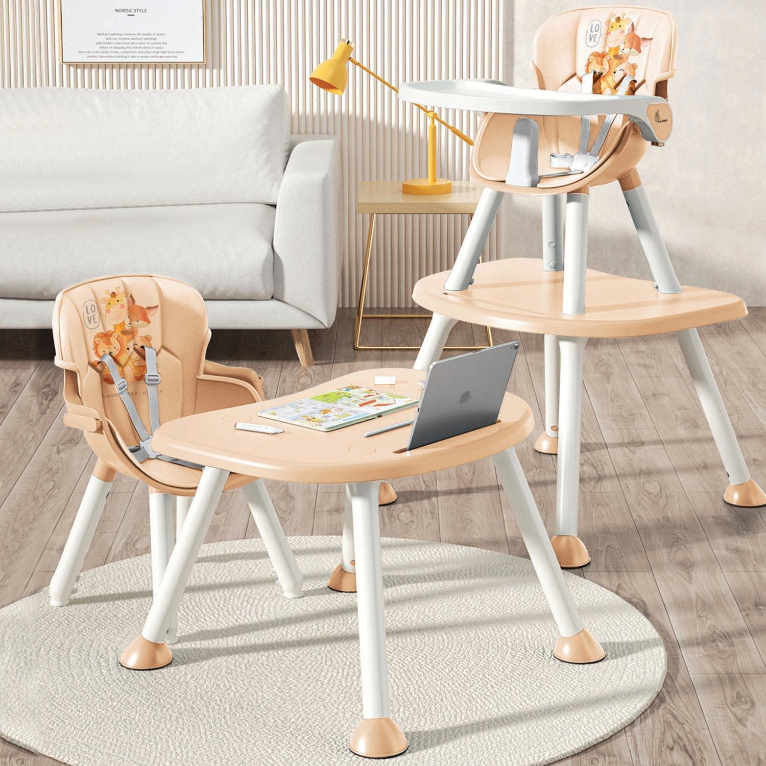 R for Rabbit Cherry Berry Safari Baby High Chair