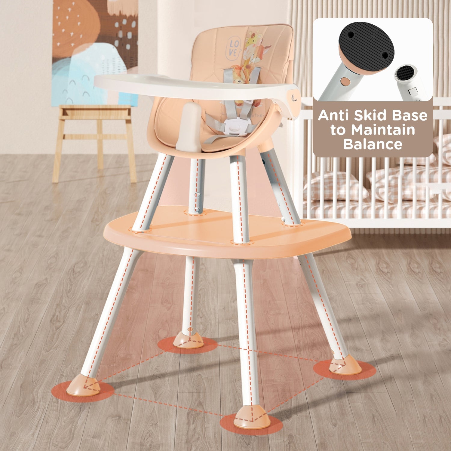 R for Rabbit Cherry Berry Safari Baby High Chair