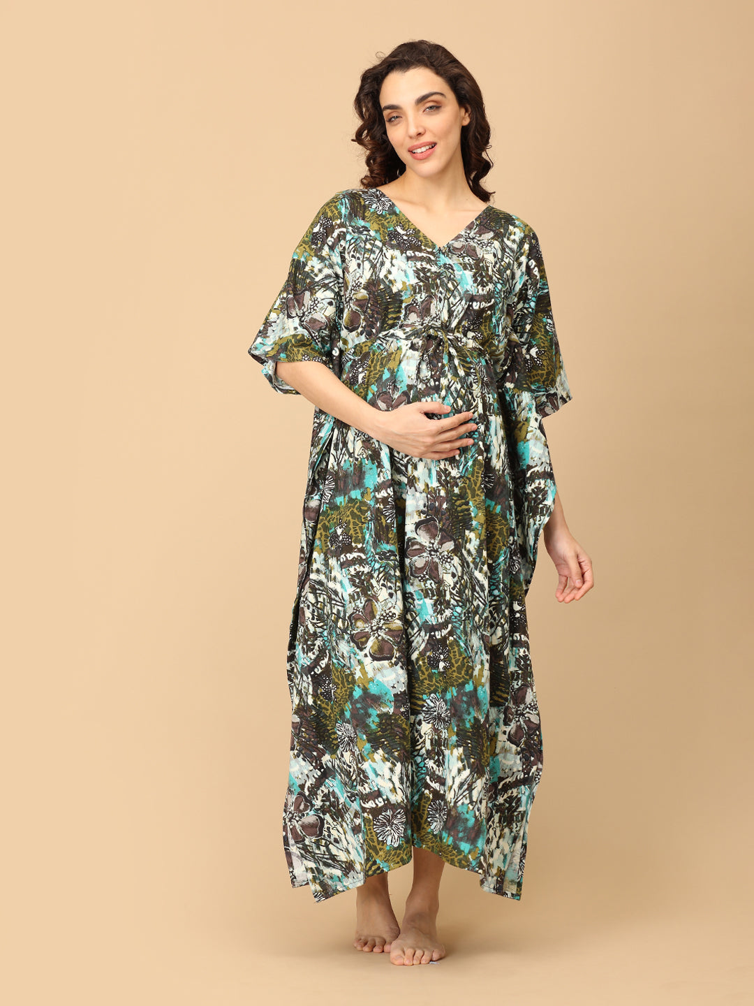 Harmony Wrap Maternity and Nursing Kaftan Nighty