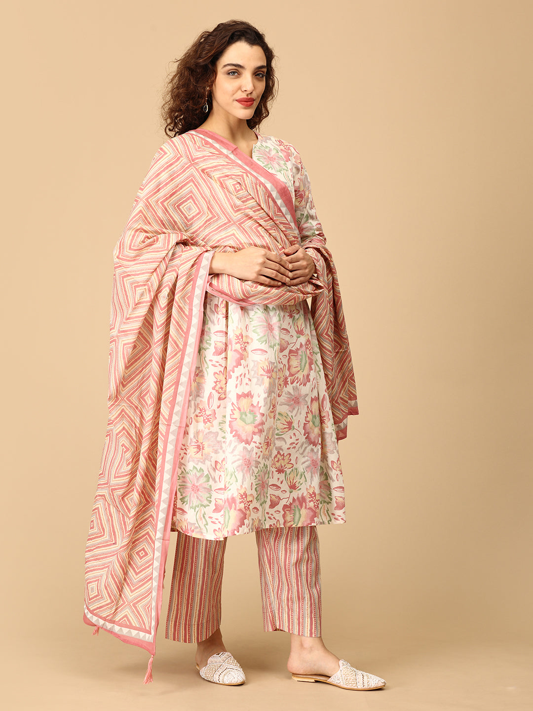 Heritage Hues Maternity and Nursing Kurta Set With Dupatta