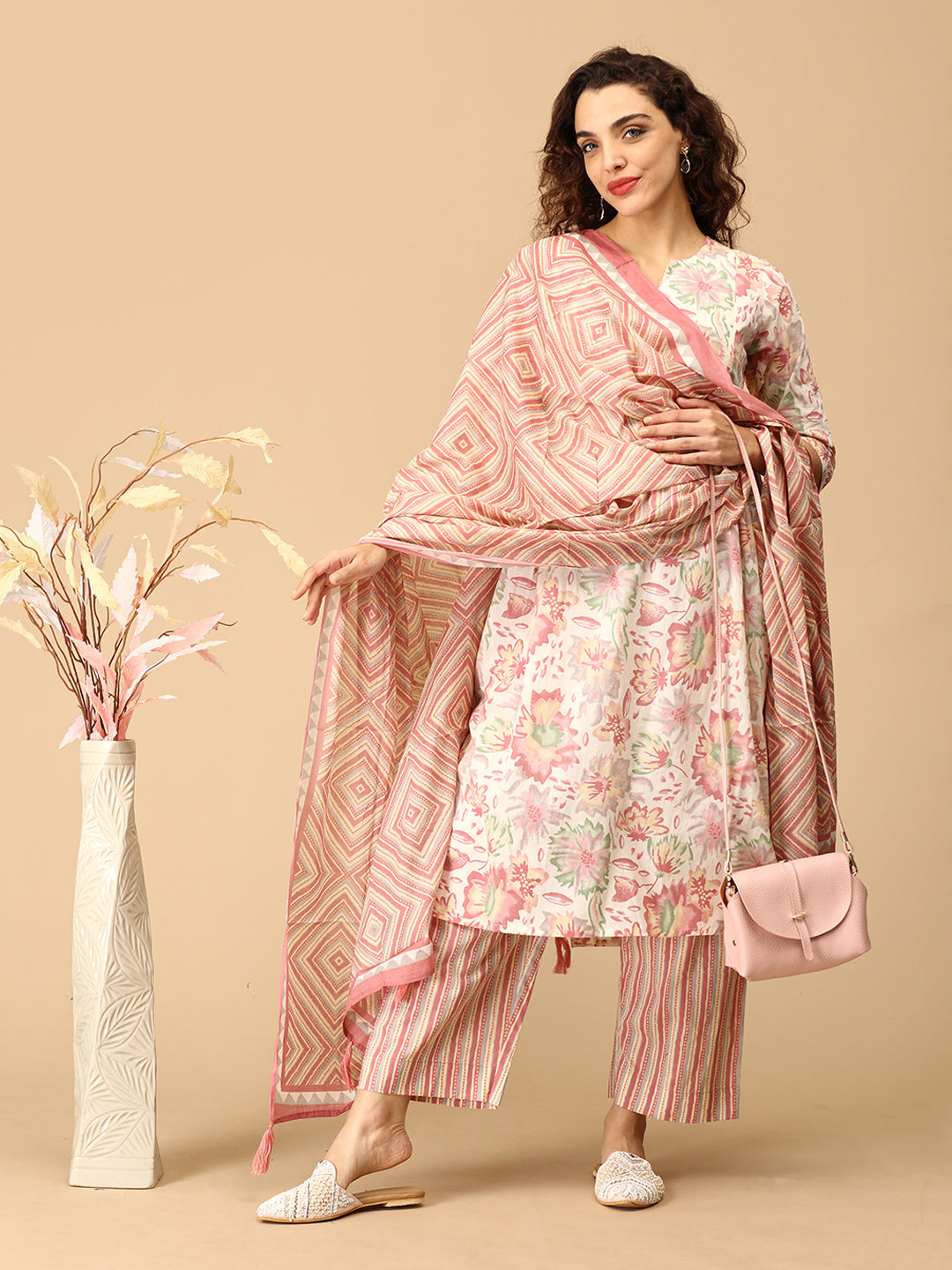 Heritage Hues Maternity and Nursing Kurta Set With Dupatta