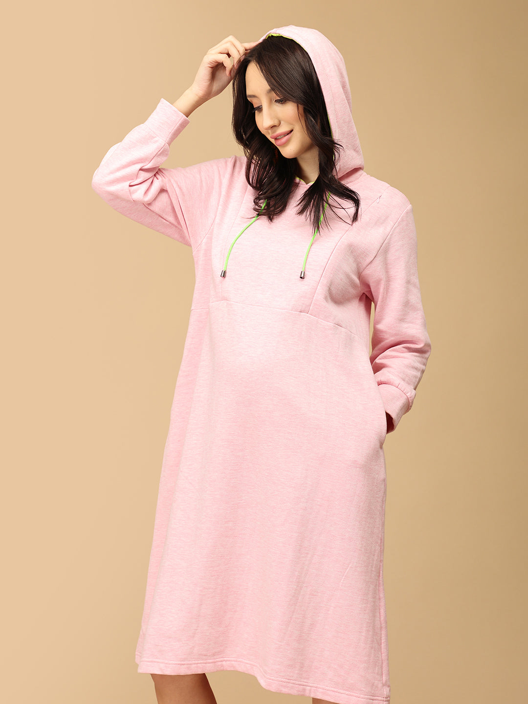 Hoodie & Hug Maternity and Nursing Hoodie Dress