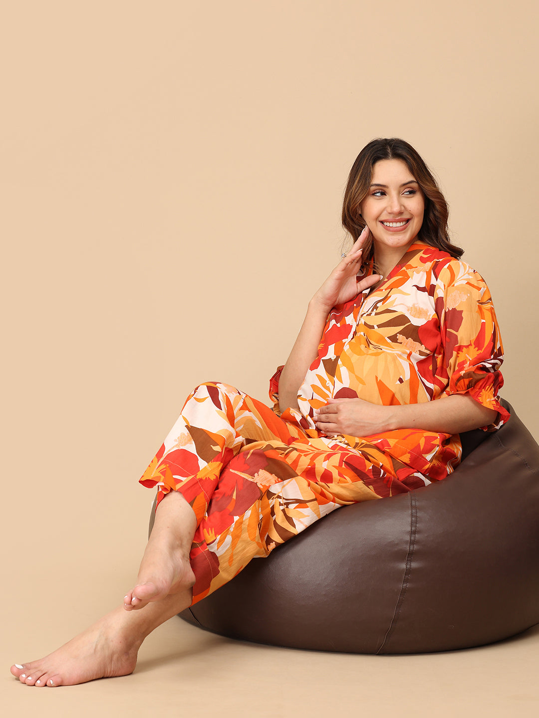 Hue Crew Pretty Maternity and Nursing Nightwear Set