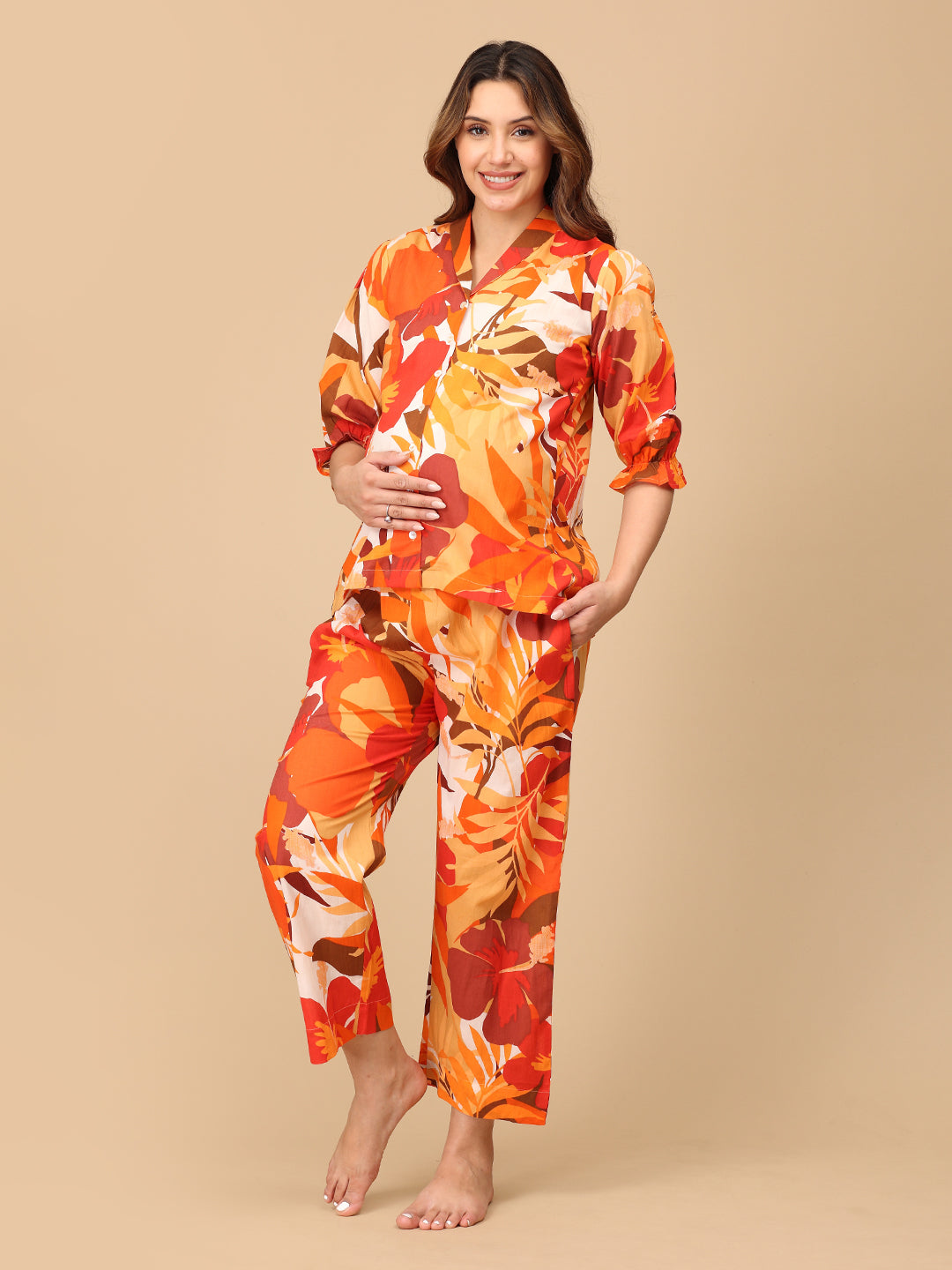 Hue Crew Pretty Maternity and Nursing Nightwear Set