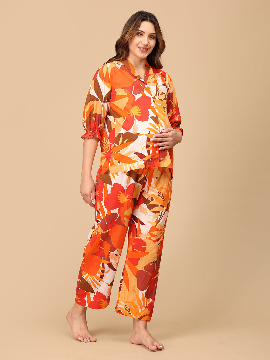 Hue Crew Pretty Maternity and Nursing Nightwear Set