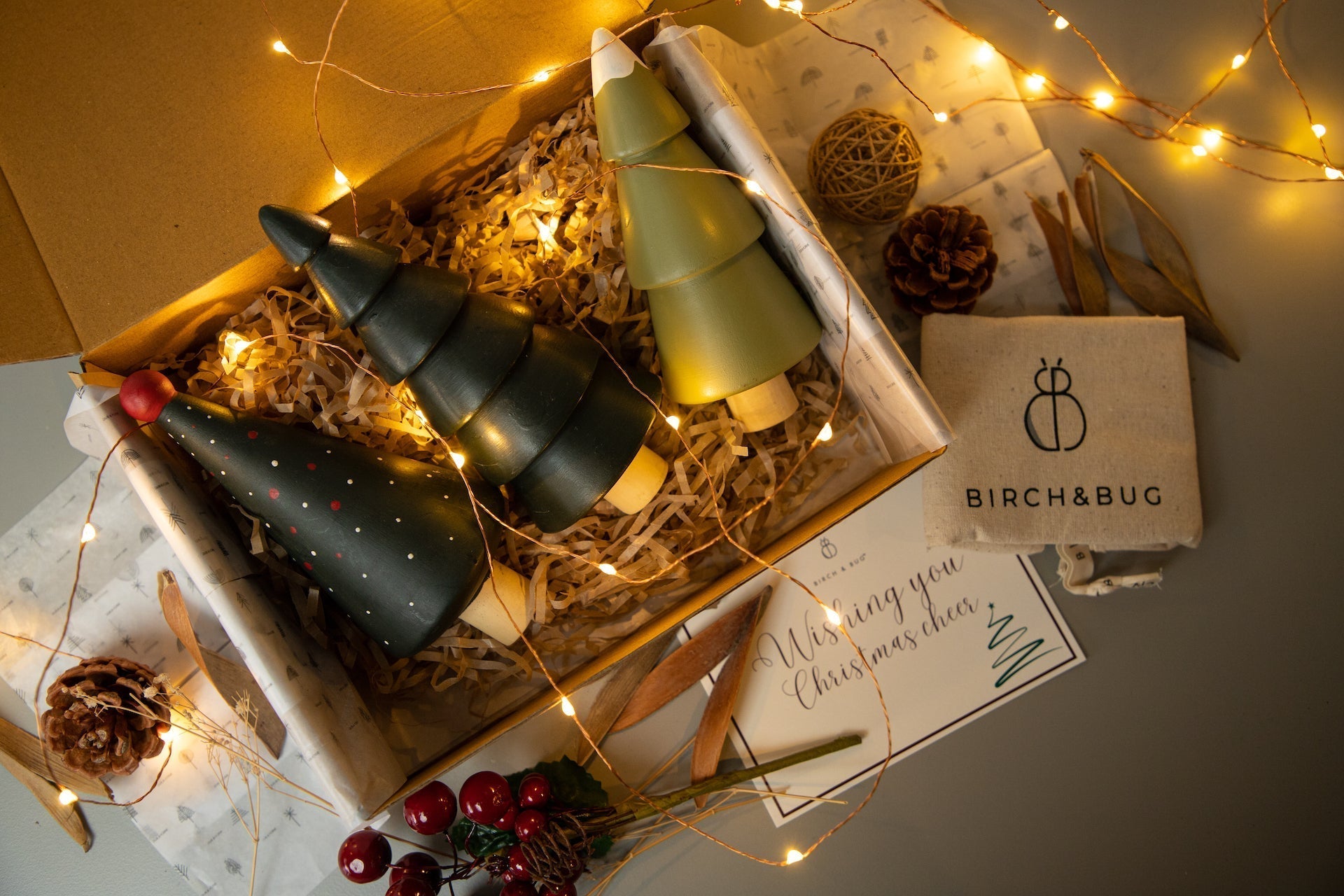 Birch & Bug Christmas Trees Set of 3