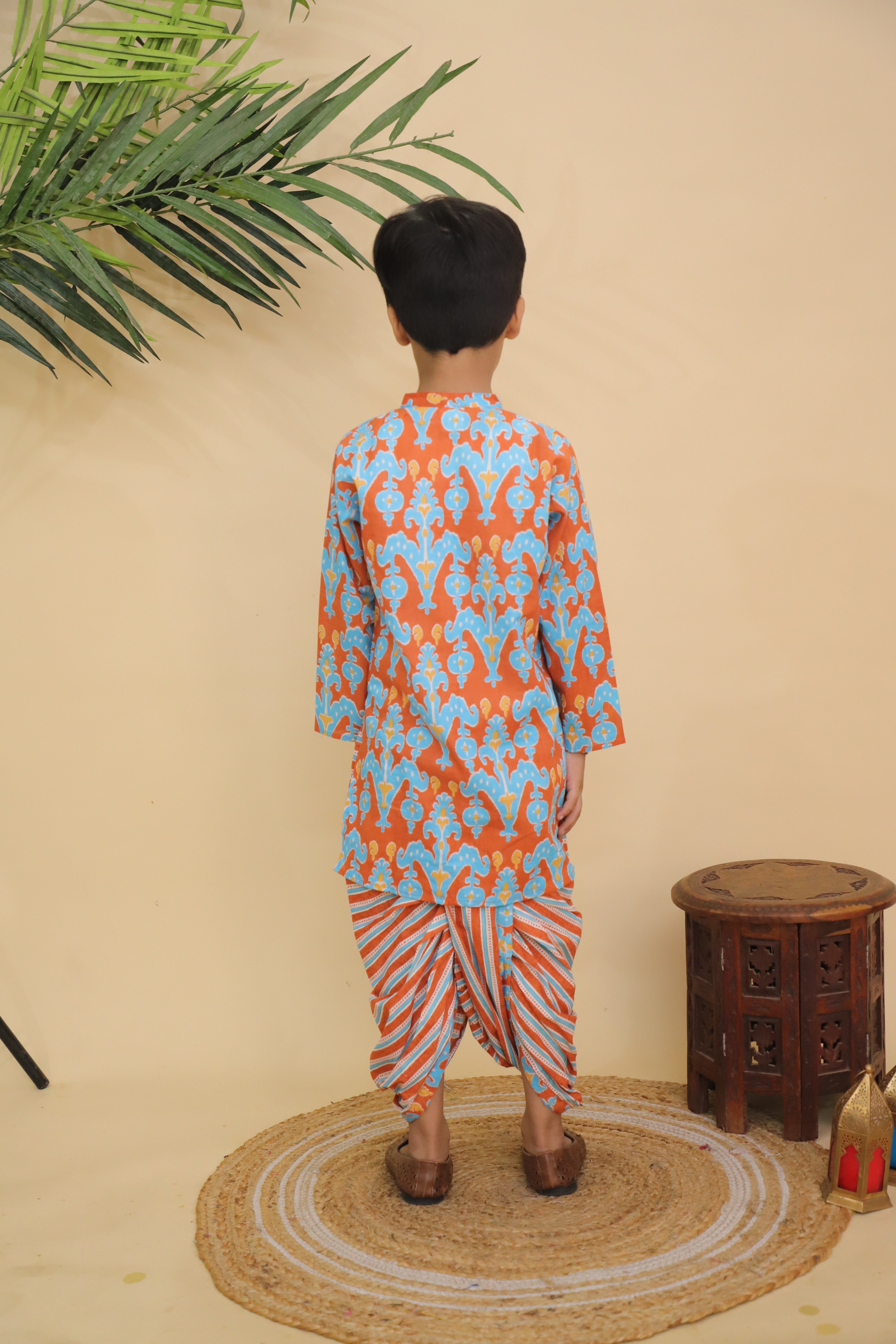 Ethnic Set - Rustic Roots Boys Dhoti Kurta and Girls Anarkali Kurta Set