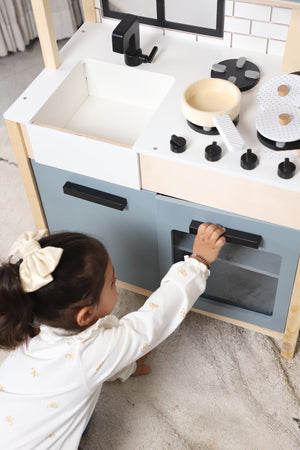 Birch & Bug WonderKitchen – Premium Wooden Play Kitchen - The Mom Store