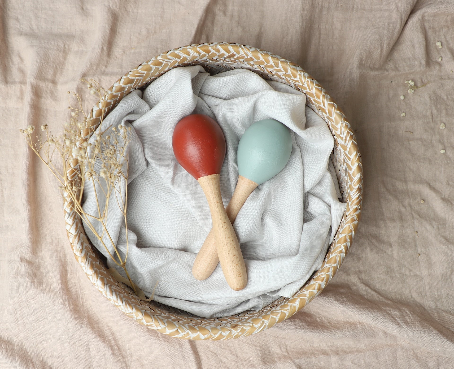 Birch Maracus Set of 2 - In Beechwood