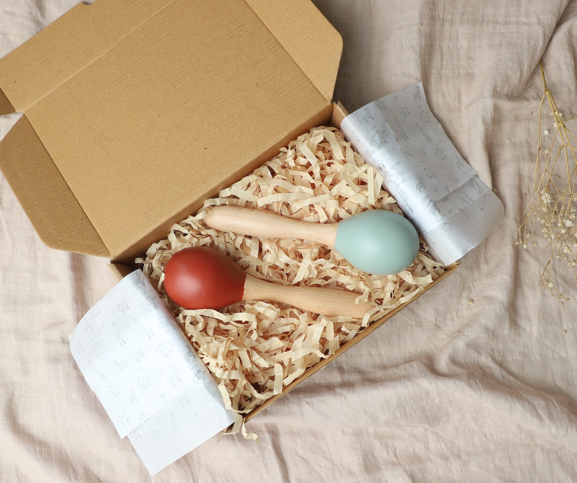 Birch Maracus Set of 2 - In Beechwood