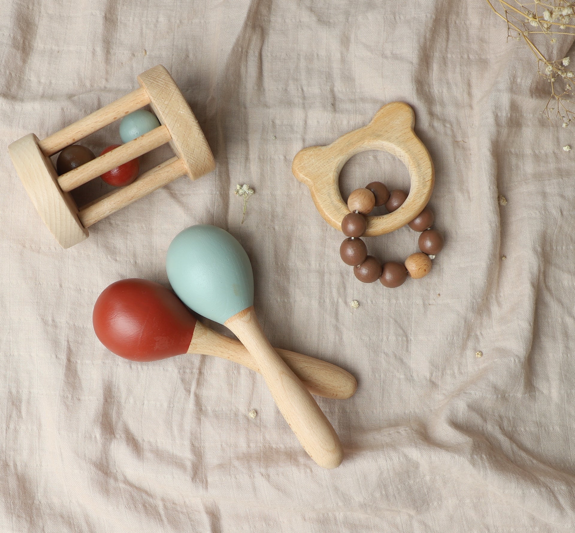 Birch Maracus Set of 2 - In Beechwood