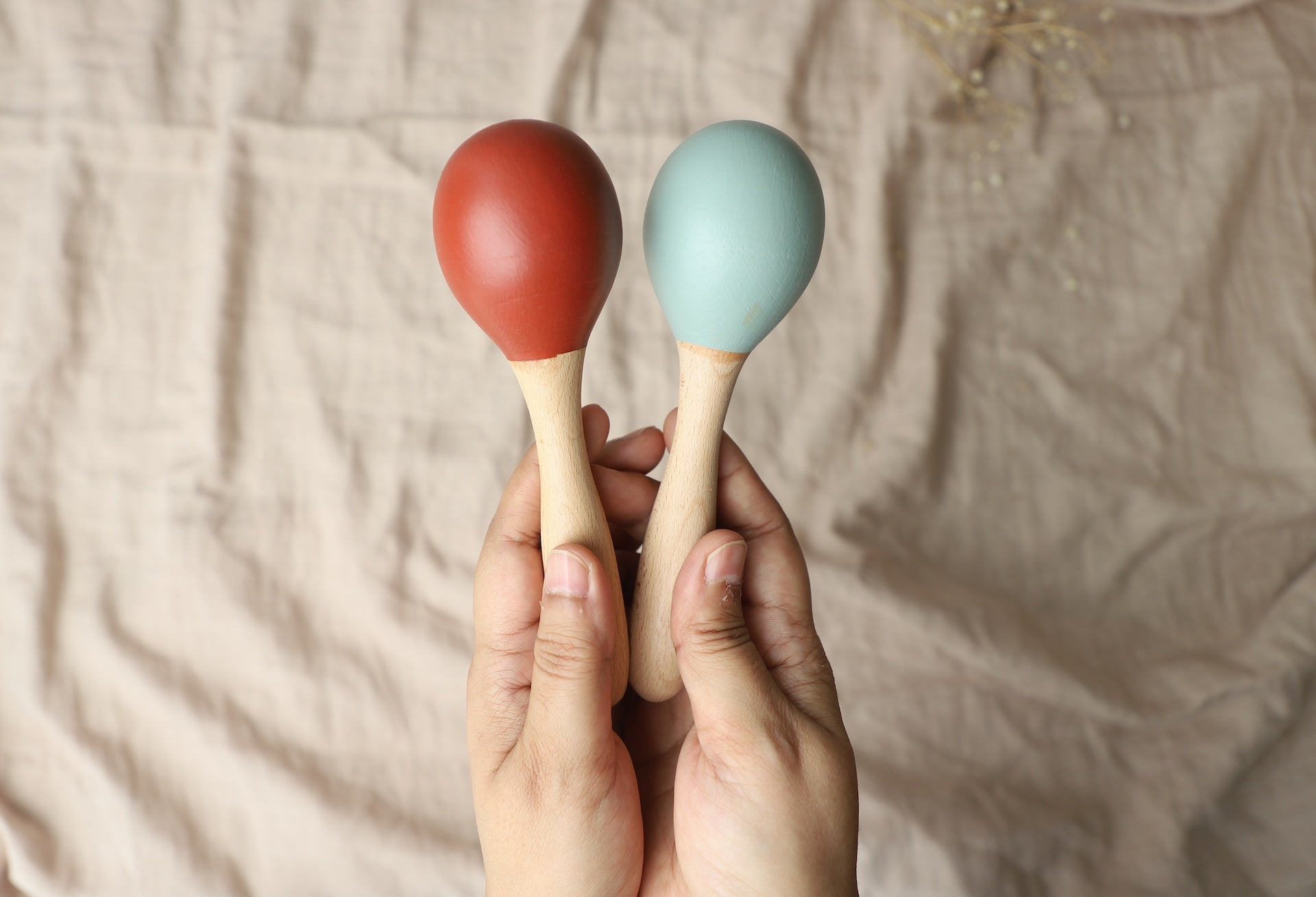 Birch Maracus Set of 2 - In Beechwood