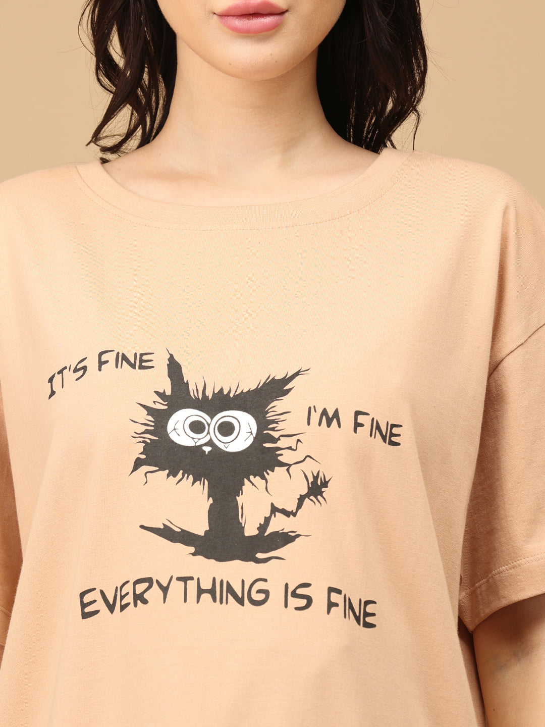 I'm Fine Oversized Maternity T shirt