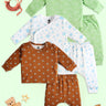 Infant Pajama Set Combo Of 3: Vrrom Vrrom-Out Of World-Beary Best