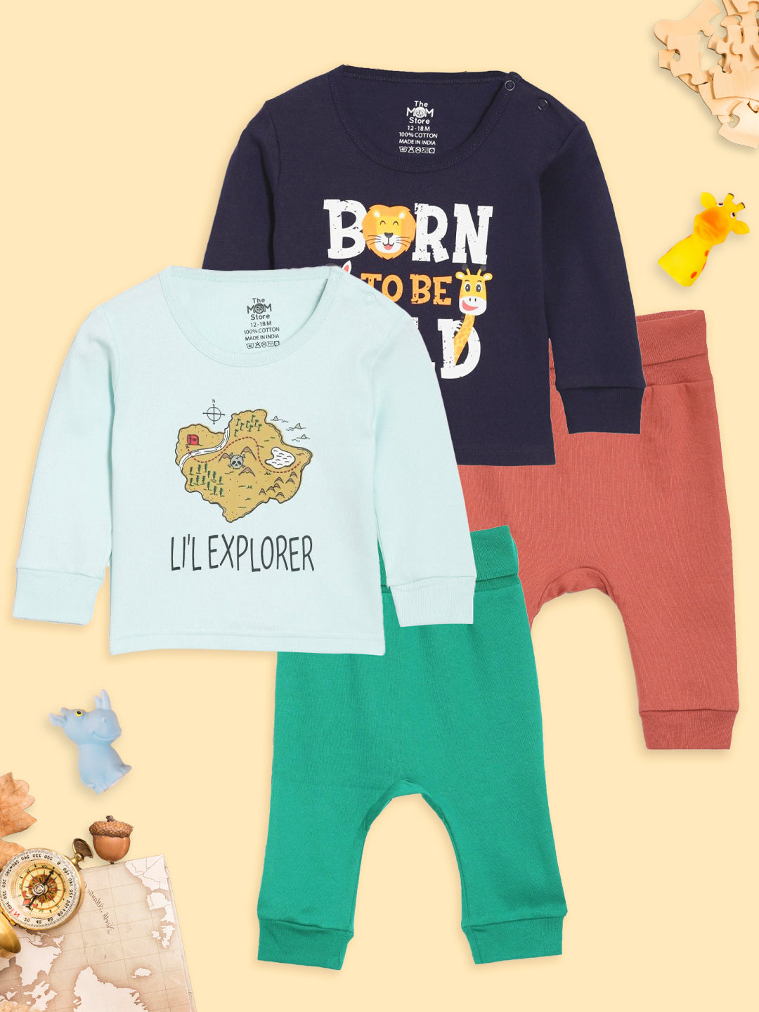 Infant Set Combo of 2- Born To Be Wild & Little Explorer