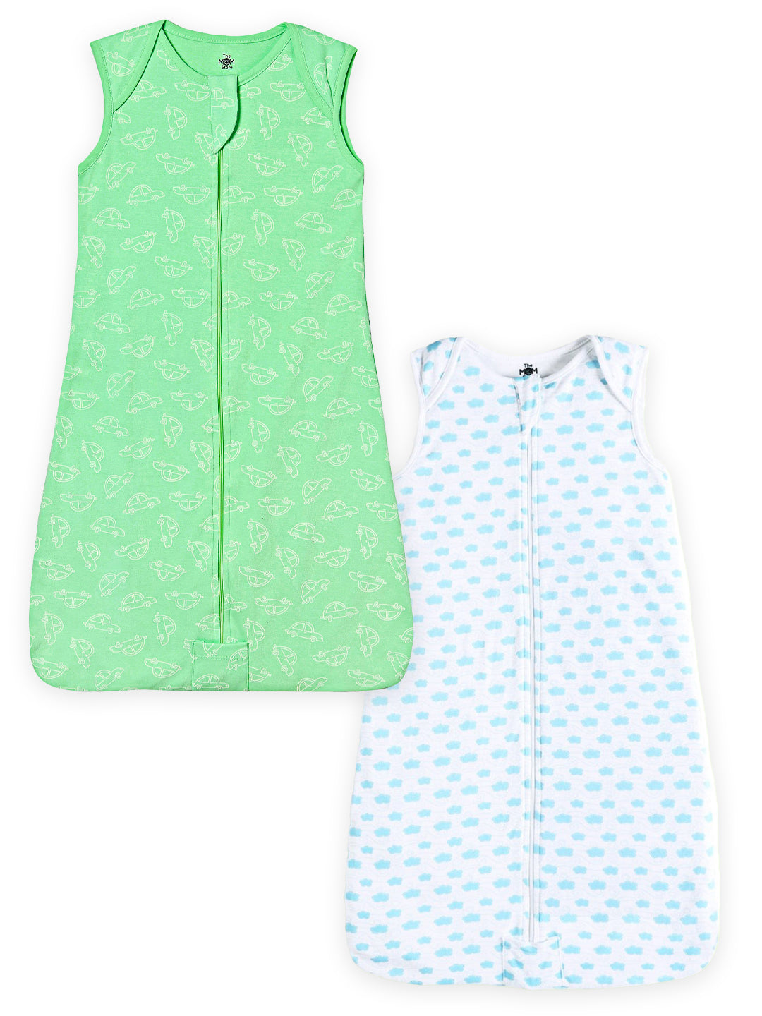 Infant Sleeping Bag Combo Of 2: Vroom Vroom and Happy Cloud