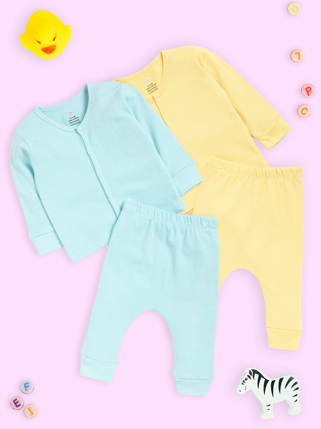 Pastel Yellow & Pastel Blue Infant Set