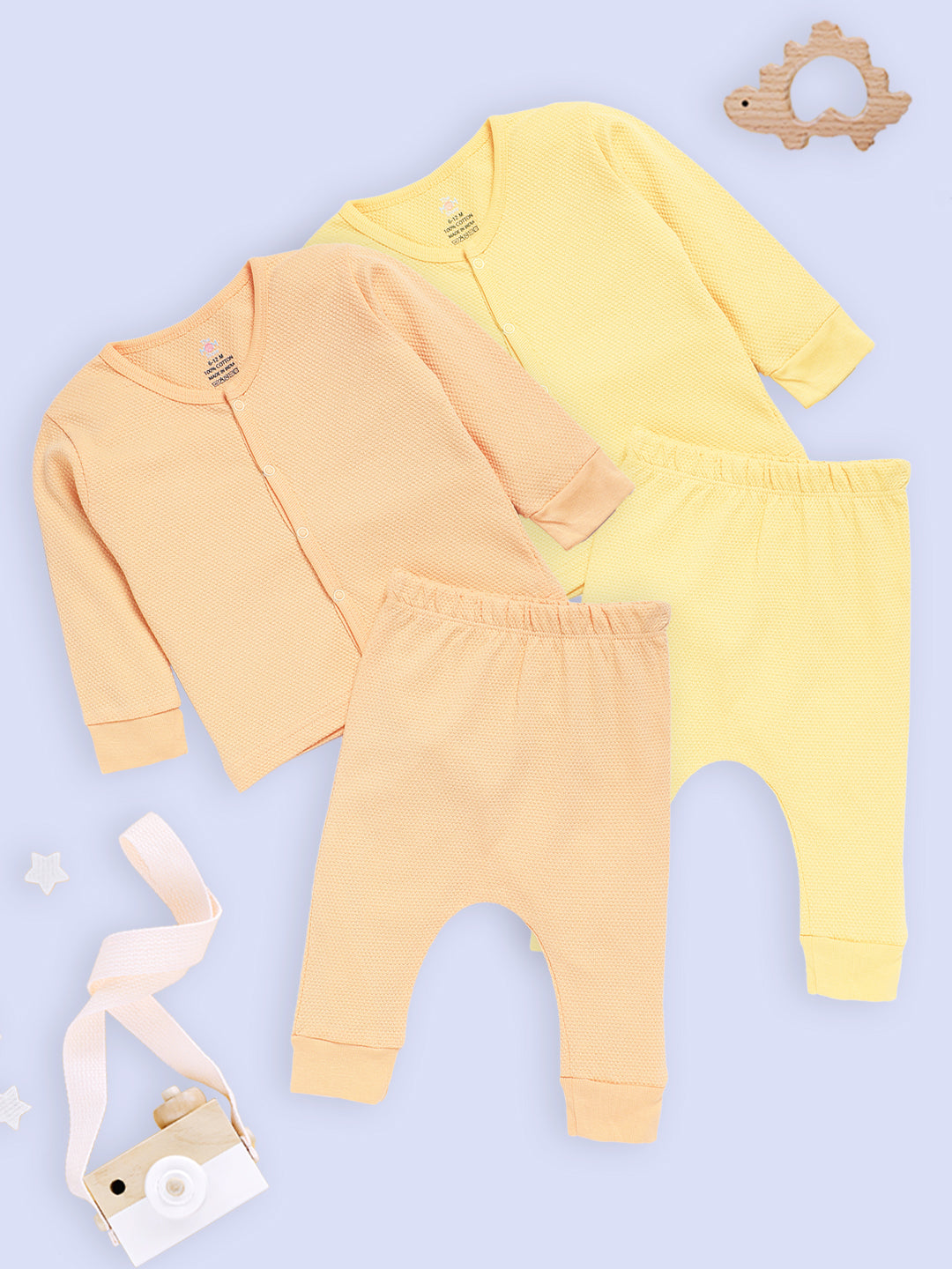 Pastel Yellow & Pastel Orange Infant Set