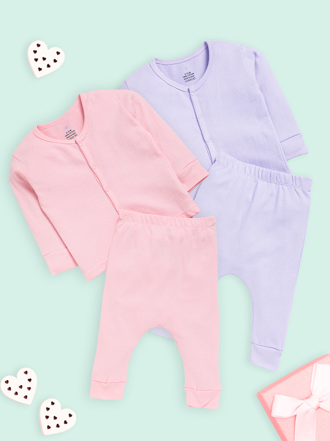 Pastel Pink & Lavender Infant Set