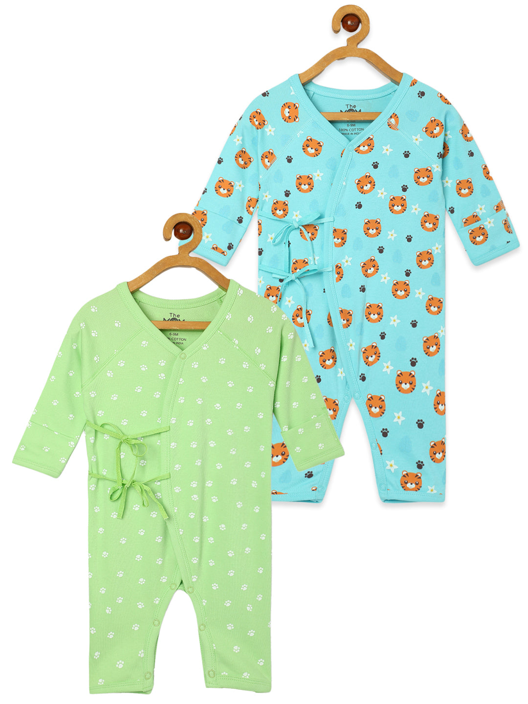 Jabla Infant Romper Combo Of 2: Feline Fighters - Staying Pawsitive